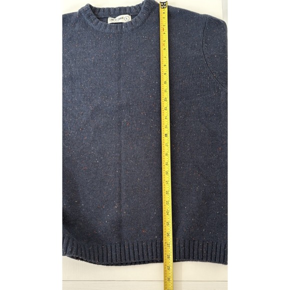Line of Trade Sweater Men XL Blue Knit Elbow Pads Wool Rustic Cabincore Lodge - Picture 12 of 13